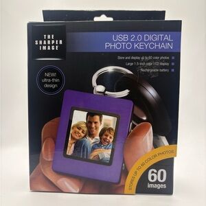Sharper Image Purple Digital Photo Keychain
